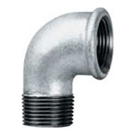 Galvanised Malleable 90D M x F Elbow 2 1/2" - Click Image to Close
